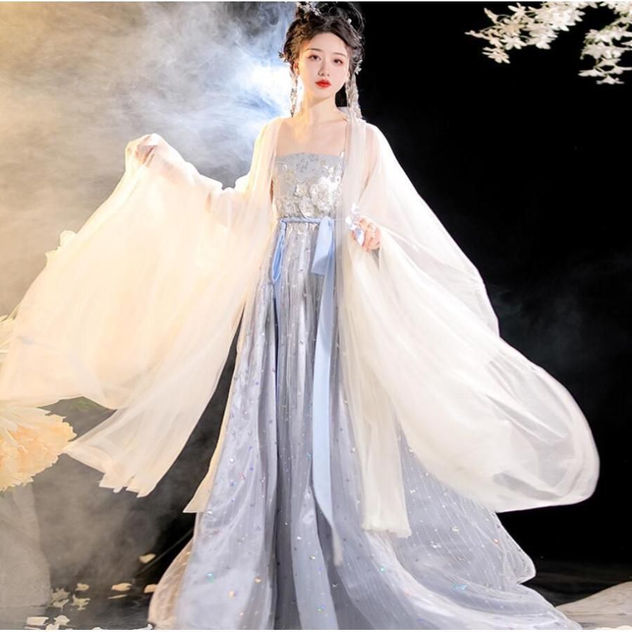 ♥ 唐装漢服 中華服 舞台服装 華流ステージコスプレ衣装 中国古代宮廷風コスプレ衣装 イベント 学園祭 パーティー ダンス衣装 チャイナドレス CS00913BJ