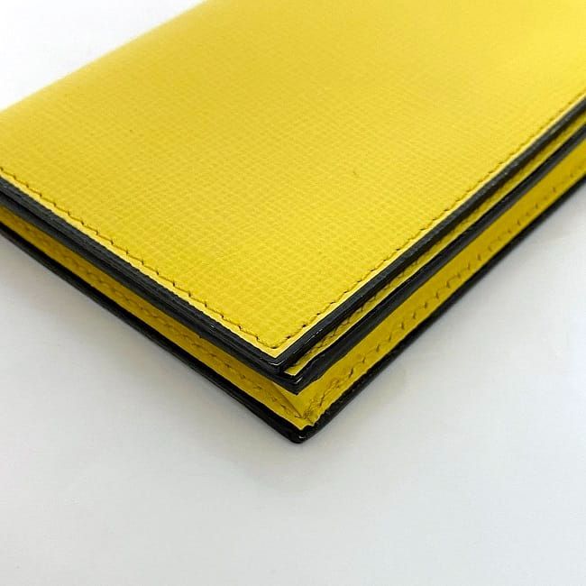 ヴァレクストラ 名刺入れ ec-22566 イエロー 美品 レザー 中古 - メルカリ