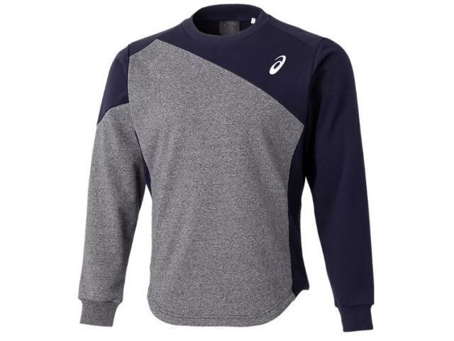 asics アシックス FILED TOP ネイビーxチャコールモク L