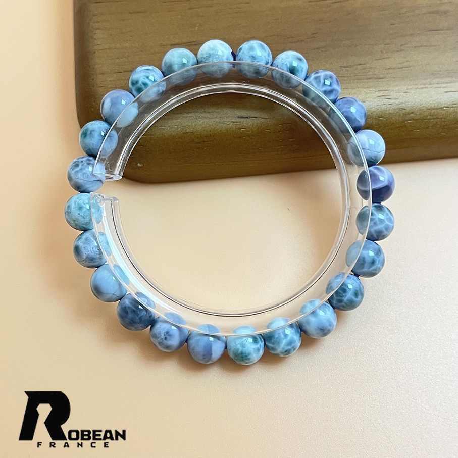 【正規品】 10 OFFクーポン 絶賛 EU製 定価14万円 ROBEAN ドミニカ共和国産のパープルラリマー ペクトライト パワーストーン ブレスレット 天然石 開運 金運 プレゼント1 7.9mm K0930107 とにかく安い！