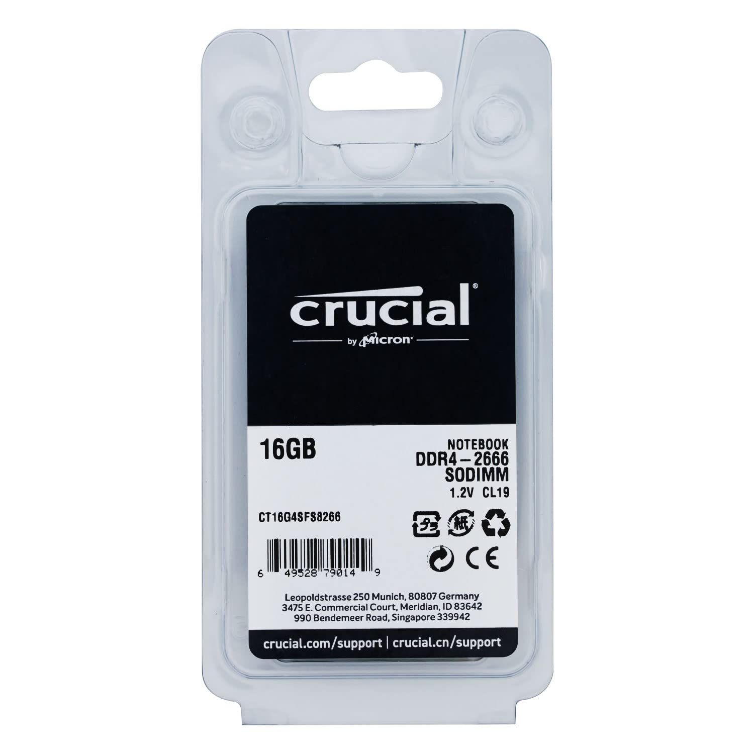Crucial ノートPC用 メモリ PC4-21300(DDR4-2666) 16GB SODIMM 