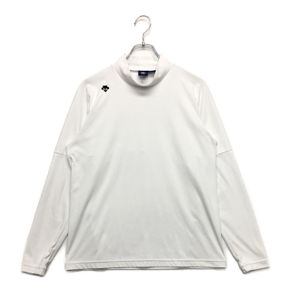 中古 メンズ デサントゴルフ DESCENTE GOLF 長袖シャツ M 白 ホワイト モックネックカットソー