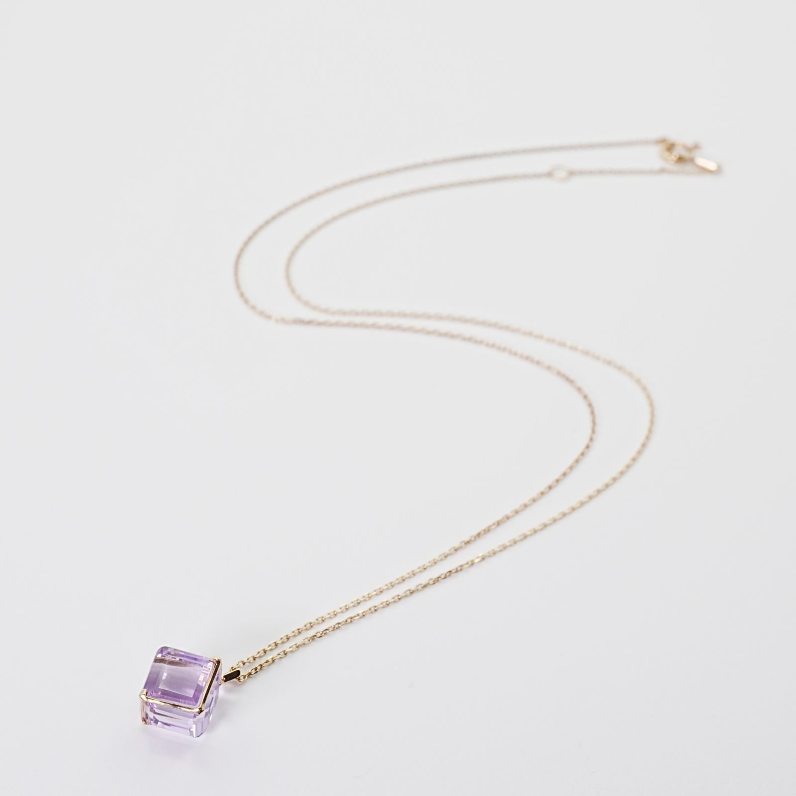 スタージュエリー アメジスト キューブ ネックレス K10/25-1143S