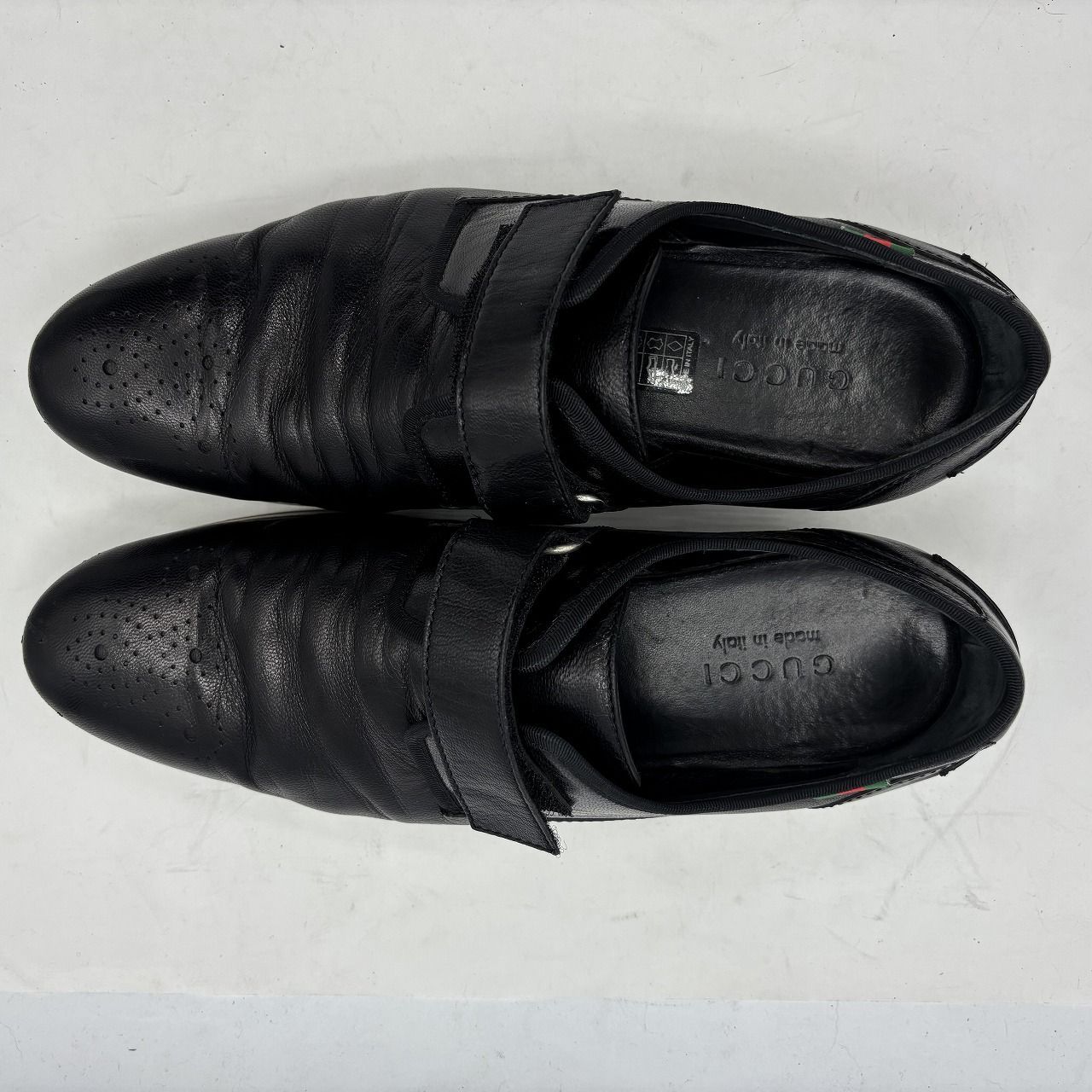 グッチ GUCCI シューズ レザー 革靴 メンズ メダリオン パンチング