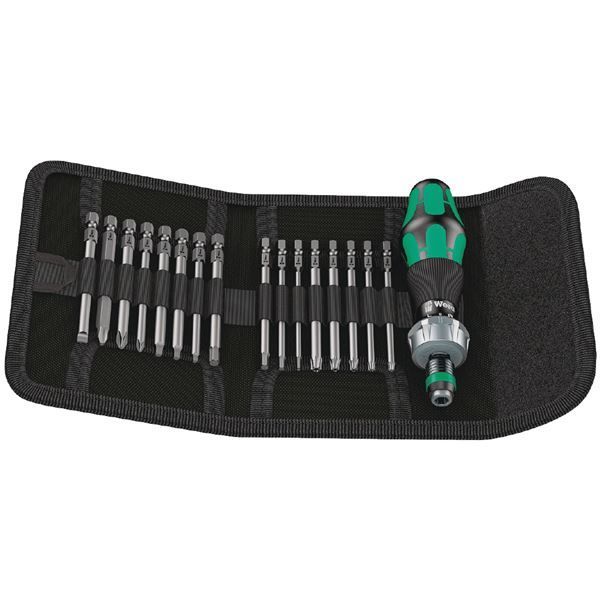 WERA ヴェラ 17点組 1|4HEX ラチェット式 ドライバーセット ポーチ付 051041 工具 ツール DIY 作業工具 道具