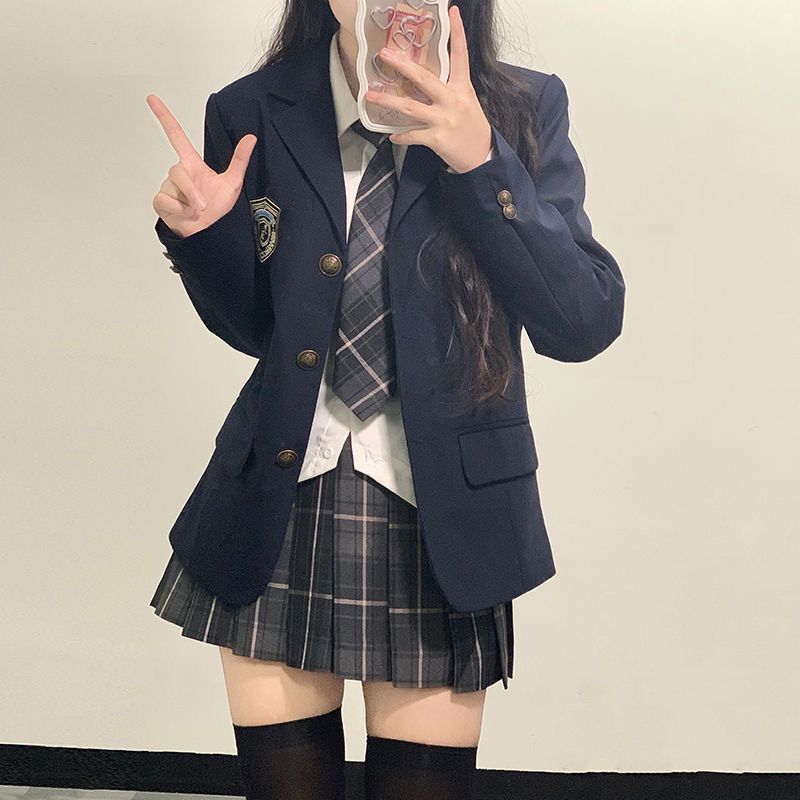 コスプレ 制服 jk 女子高生 5点セット ブレザー スカート シャツ