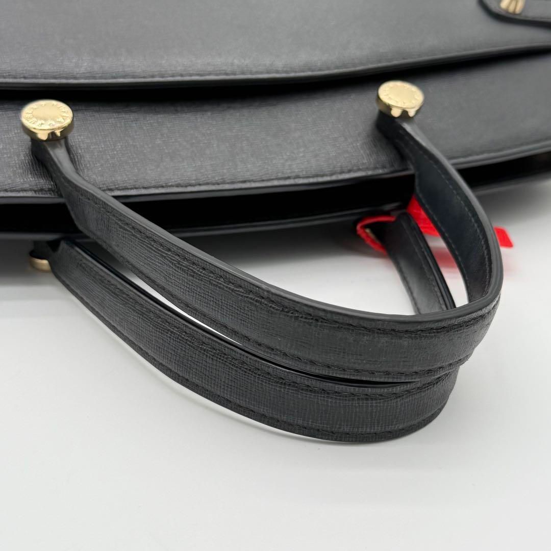 美品】FURLA agata ハンドバッグ 2way ショルダーバッグ 黒色