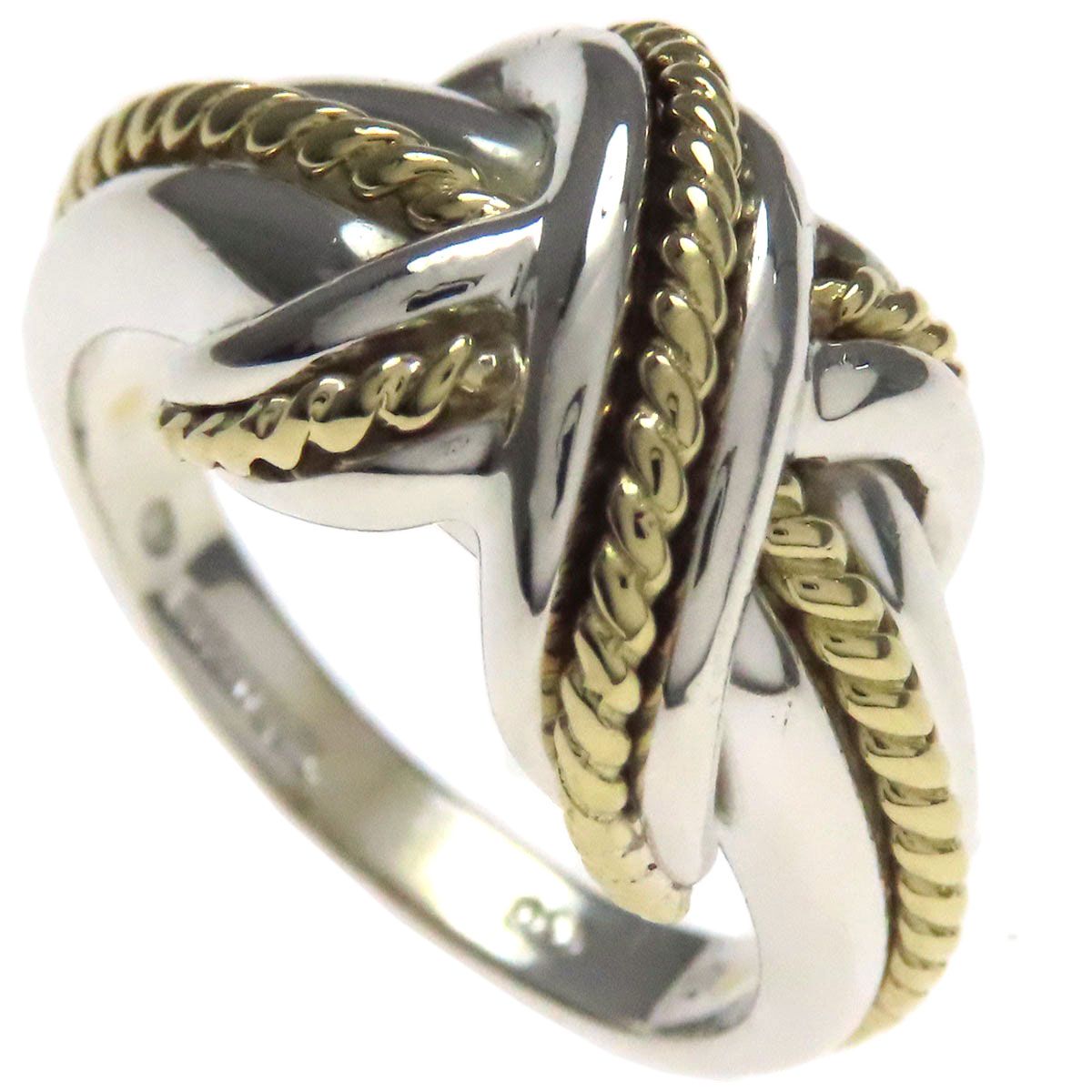 TIFFANY-Co. ティファニー シグネチャー リング 指輪 SV K18YG レディース