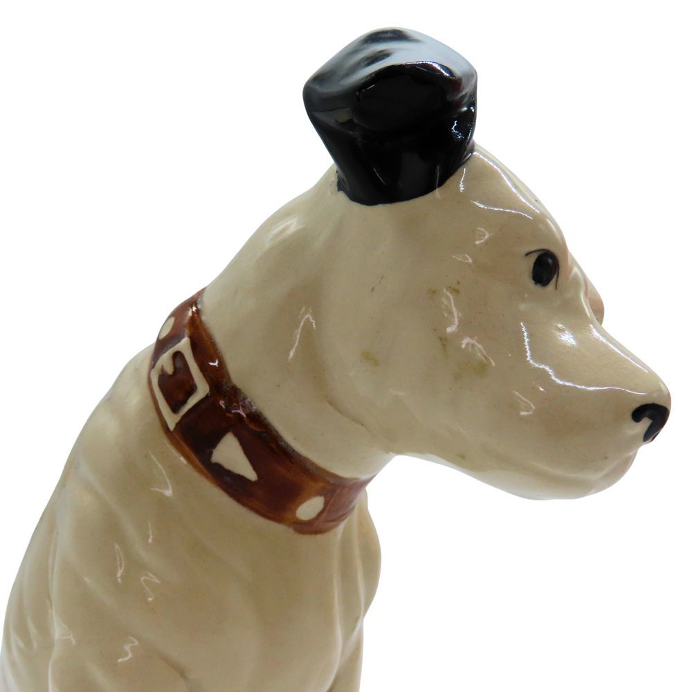 昭和レトロ ビクター犬 ニッパー君 陶器製 フィギュア インテリア 置物 品 犬置物 ベージュ A2300585 NEXPOTALLINN_EU