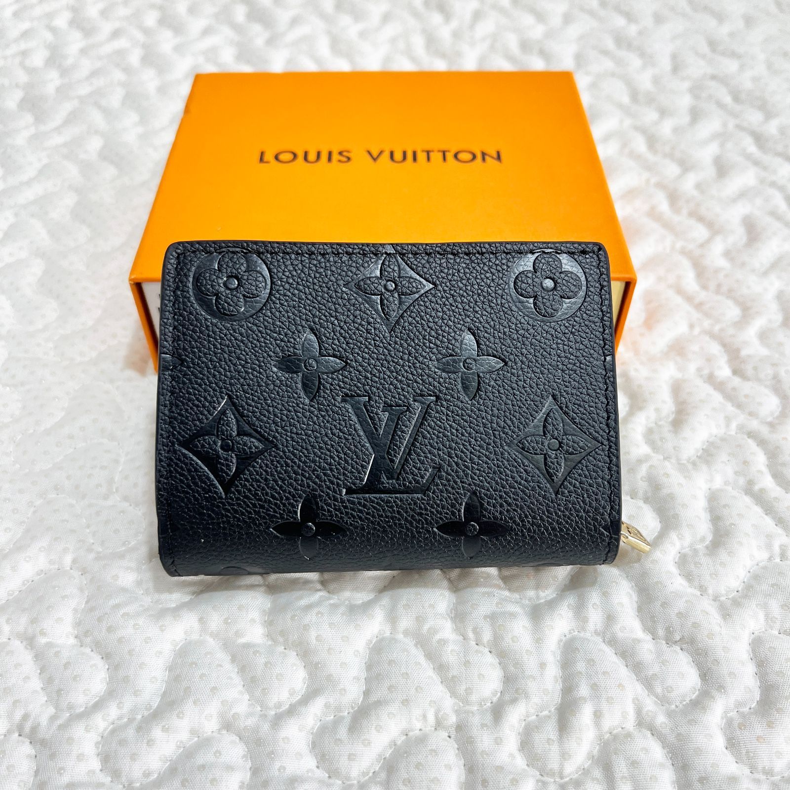 1点限り!ルイヴィトン LOUIS VUITTON ミニ財布ポルトフォイユクレア ブラック