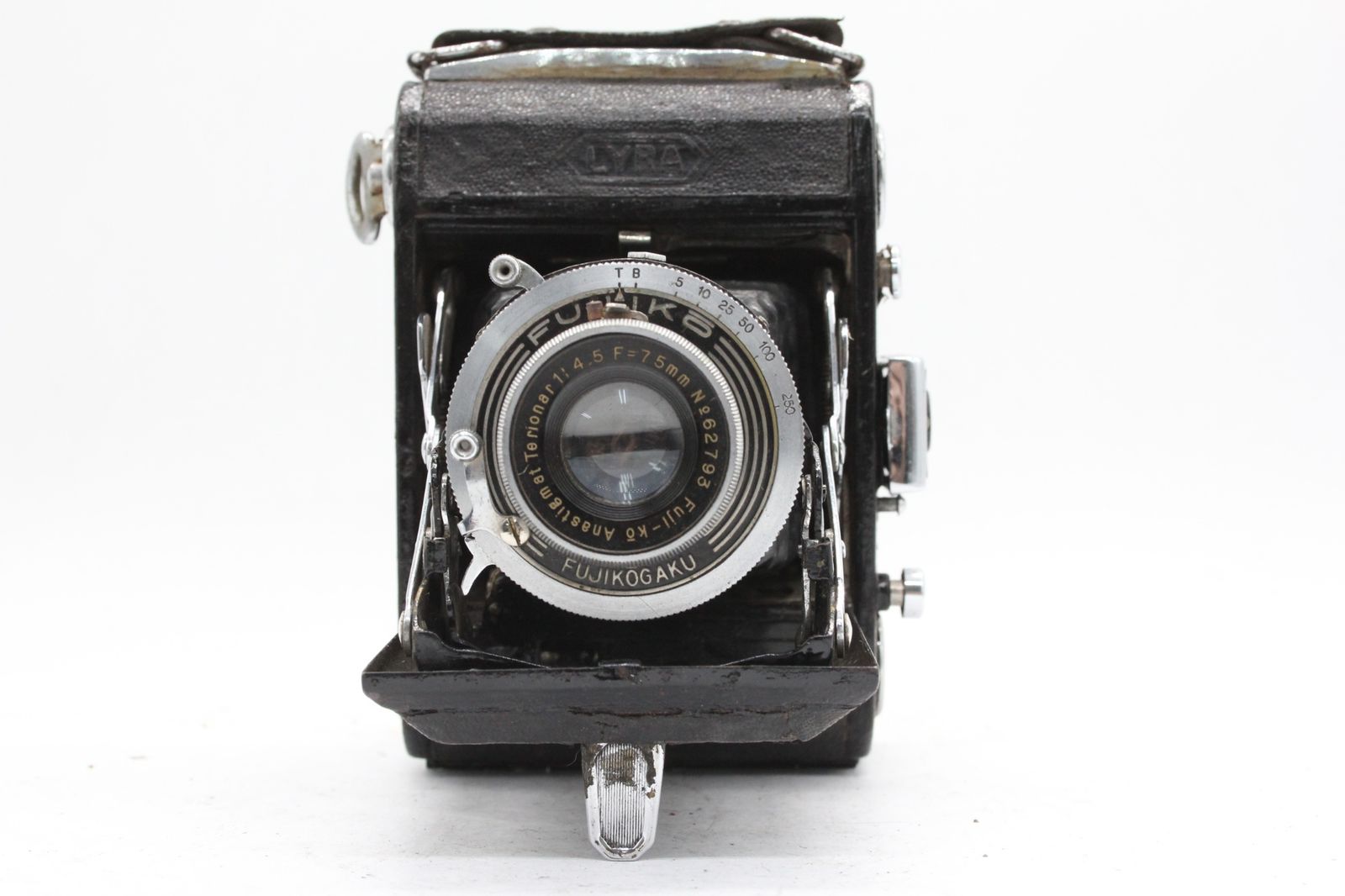 ケース付き 蛇腹カメラ 訳あり品】 LYRA 富士光学 Fuji Kogaku Fuji-ko Terionar 75mm