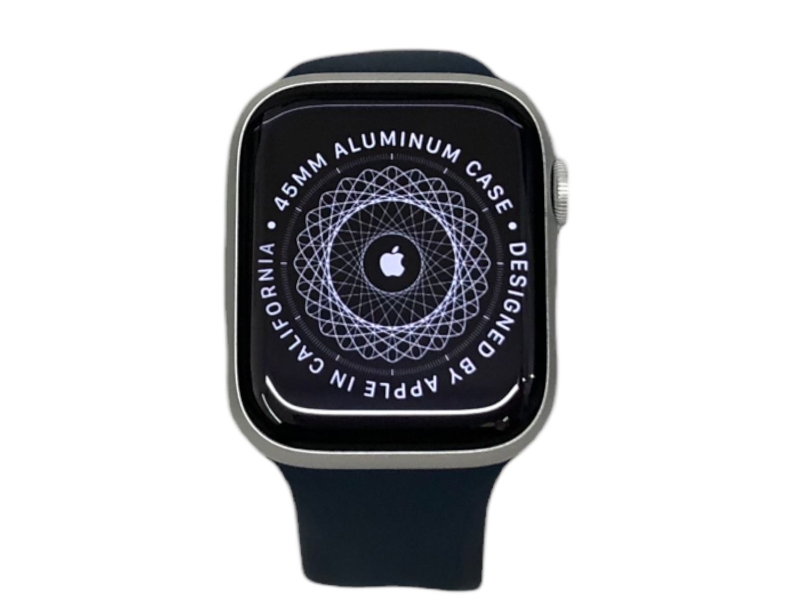 Apple (アップル) Apple Watch Series8 45mm Silver Aluminum GPS アップルウォッチ MP6T3J/A シルバー ネイビー(バンド) 家電/078