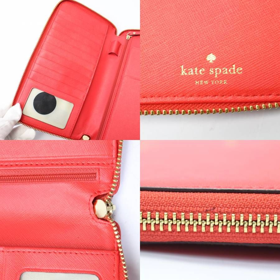 匿名配送】kate spade ケイトスペード パスポートケース レッド 100