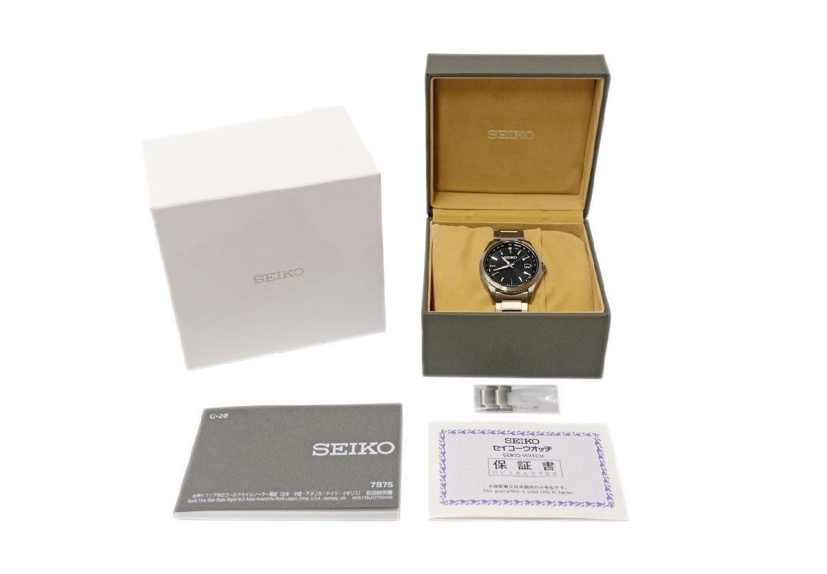 未使用 SEIKO 腕時計 チタン ワールドタイム SBTM291 定価55,000円