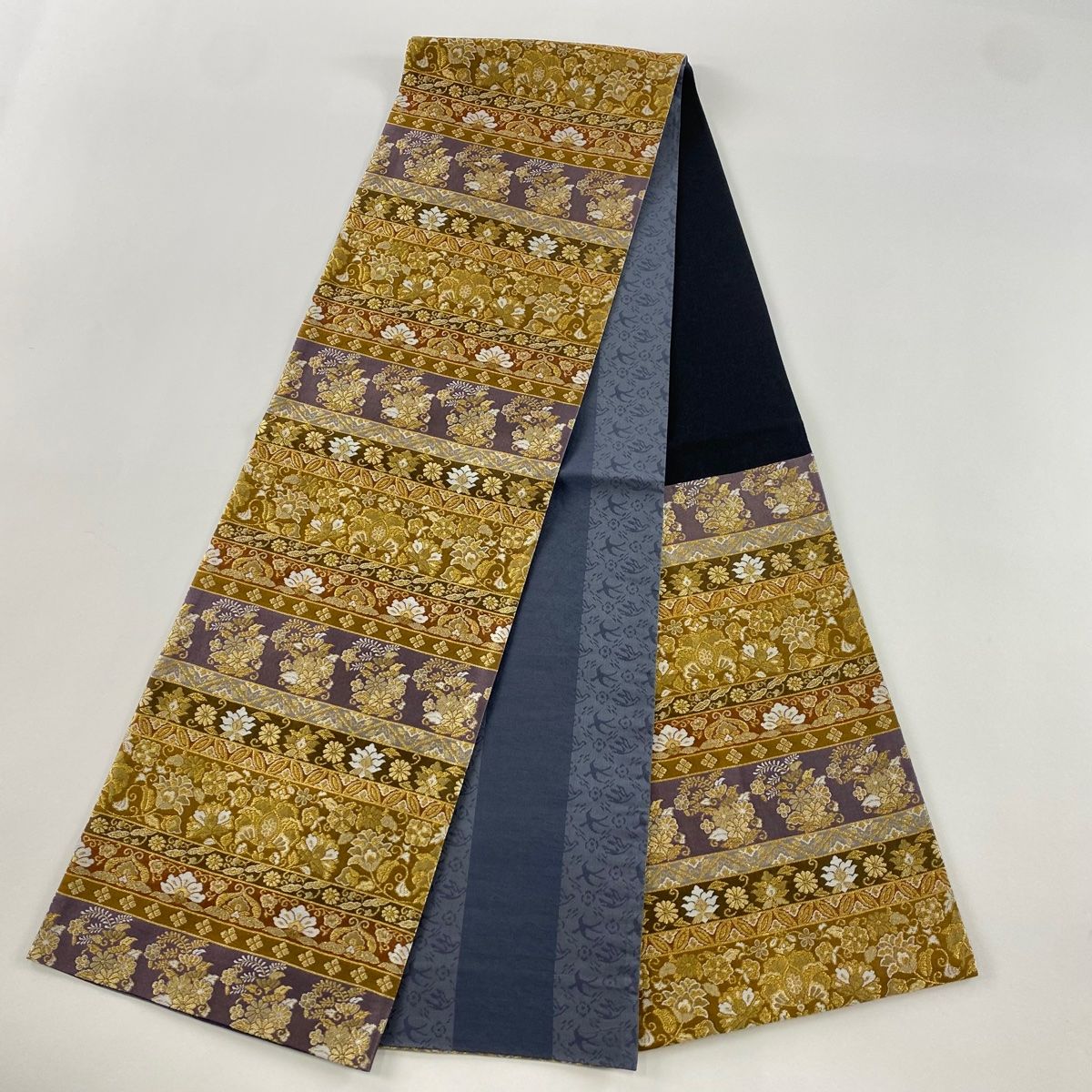 k-6265 絶品 艶彩華 りすに花唐草 正絹 六通 袋帯 k-6265 絶品 艶彩華 りすに花唐草 正絹 六通 袋帯