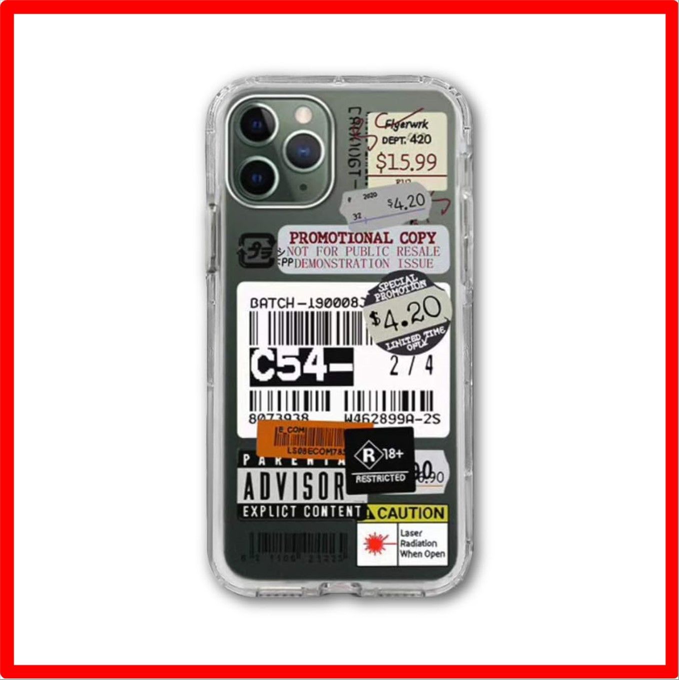 【匿名配送】 iPhone13ProMax_ピクチャーカラーA [AINONE] iPhone13ProMax ケース おしゃれ ステッカー ラベルタイプ ロゴ