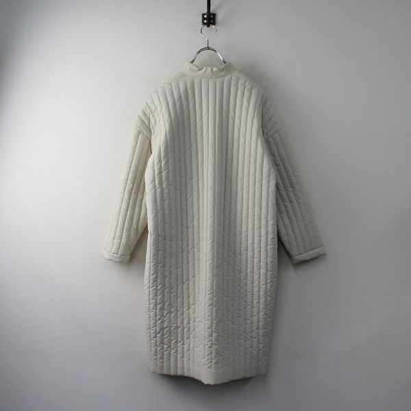 極美品 オオカミとフクロウ キルティングコート/アイボリー 中綿