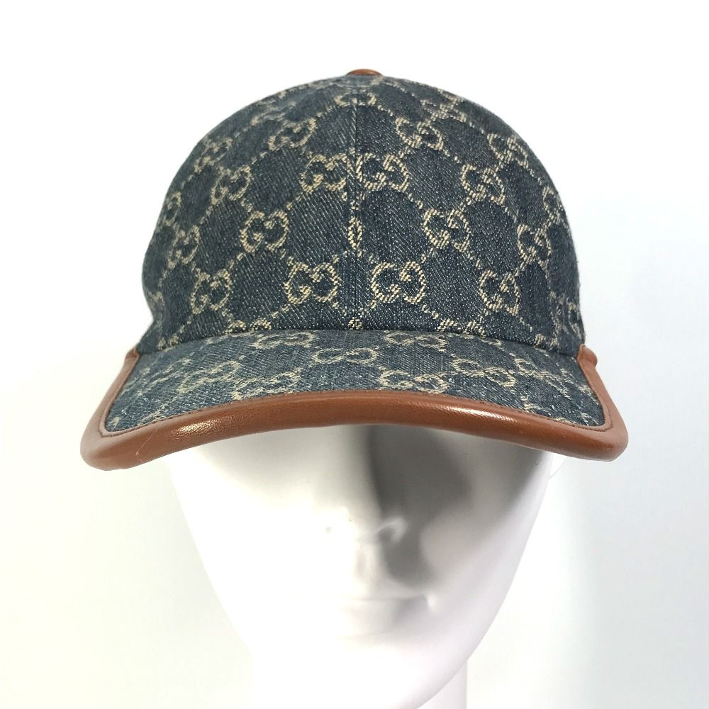 GUCCI グッチ キャップ GG ロゴ 656206 GGキャンバス ネイビー