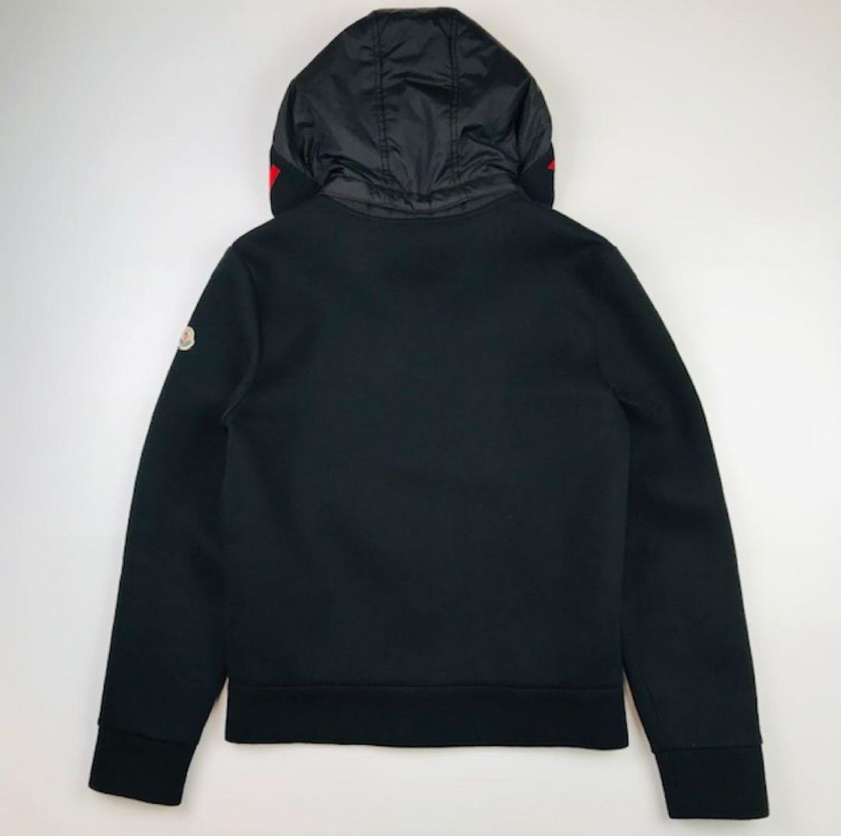 美品 MONCLER モンクレール ロゴワッペン ジップアップ パーカー M相当 MONCLER モンクレール Logo Patch Zip up Cardigan ジップアップ