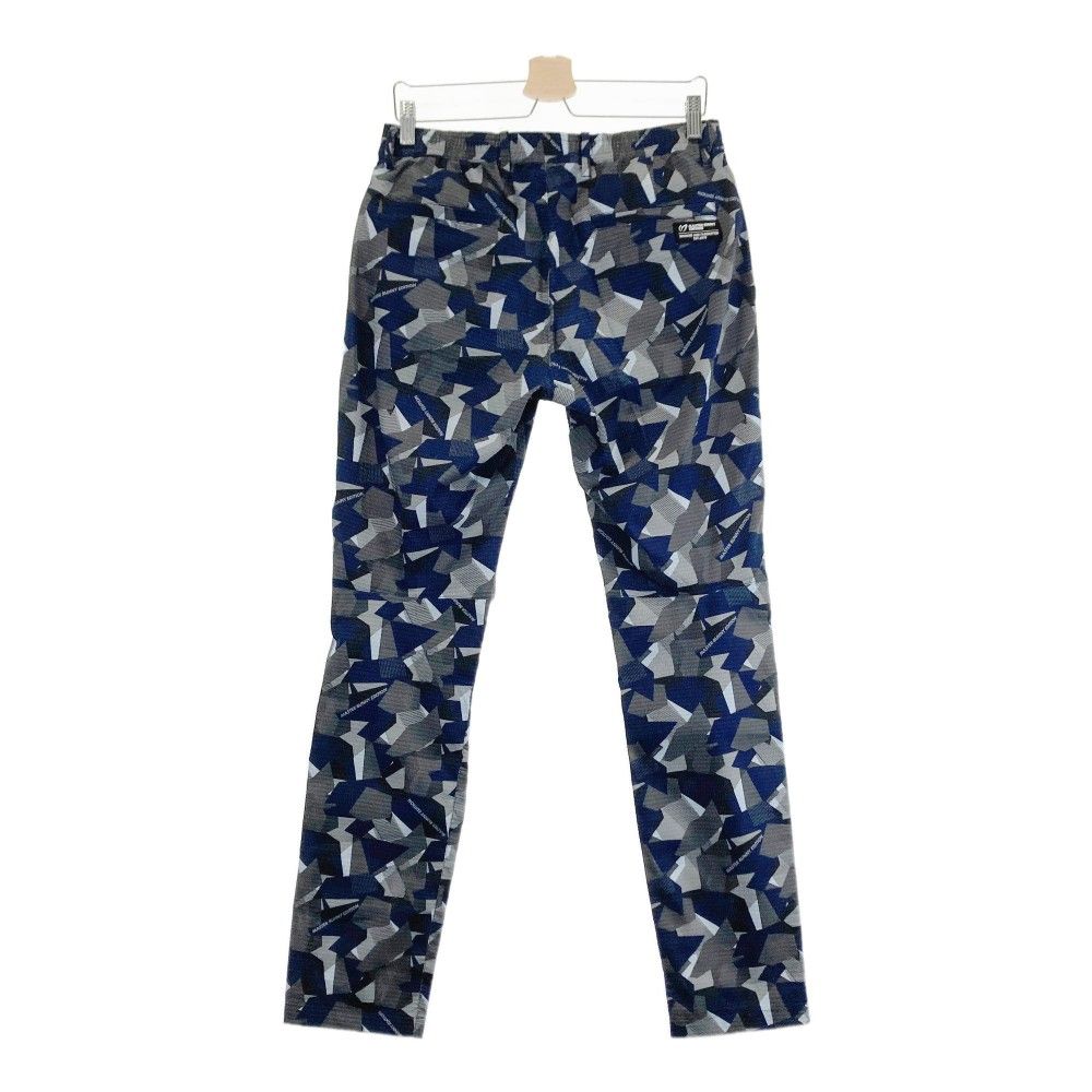 サイズ 4 MASTER BUNNY EDITION マスターバニーエディション シアサッカー ロングパンツ 総柄 ネイビー系 240101425301 ゴルフウェア メンズ ストスト