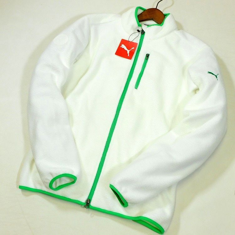 新品 定価14,300円 プーマ ゴルフ フリース ジップジャケット L 白