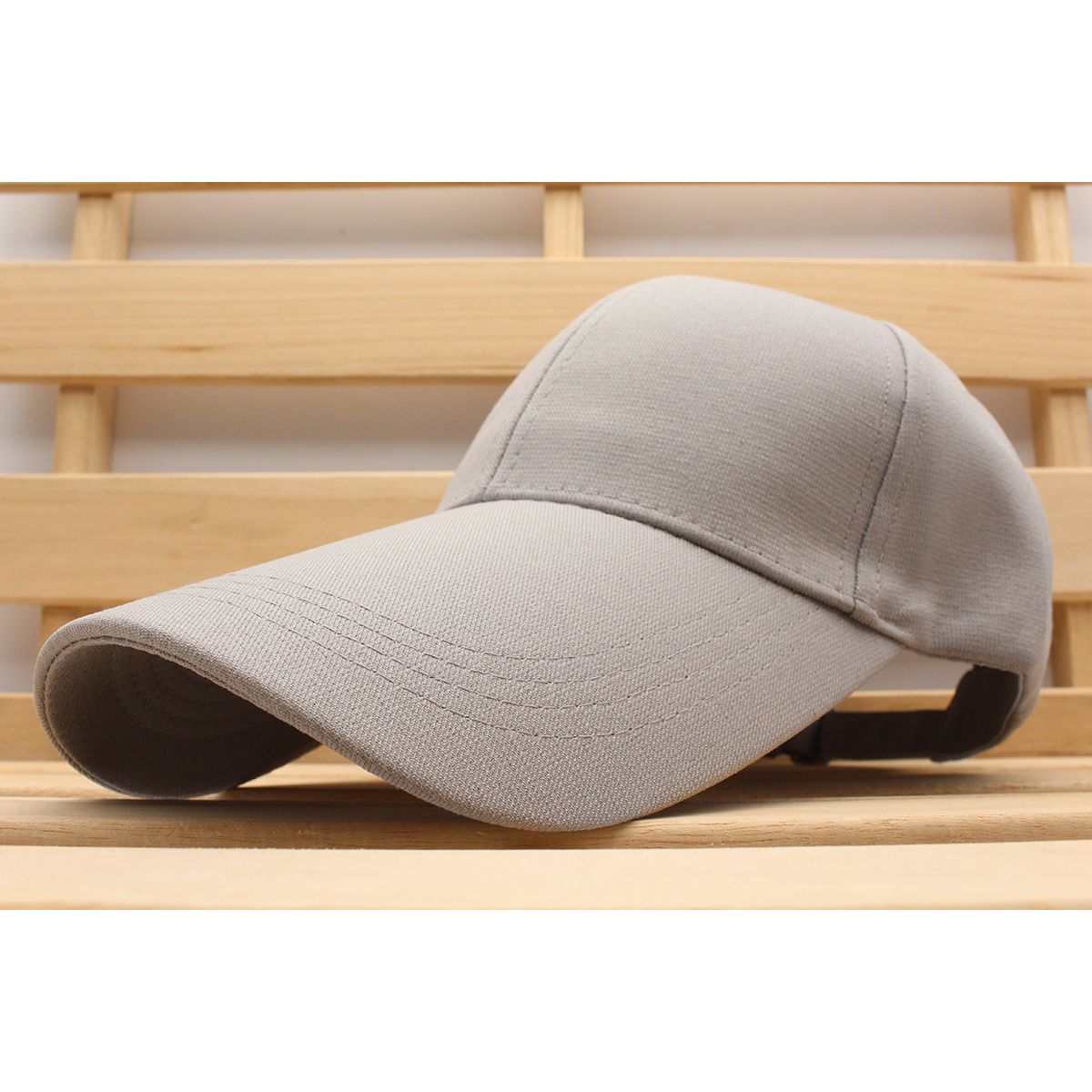 野球帽子 ツバ長10.5cm カジュアル派 ポリ キャップ 帽子 56cm~58cm GY メンズ レディース CC38-3