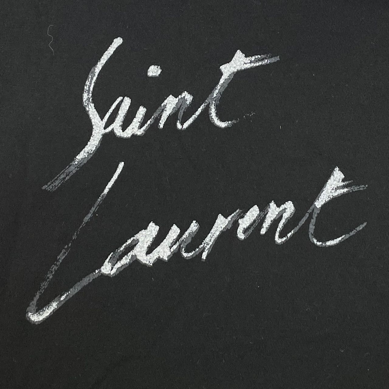 国内正規 SAINT LAURENT ロゴ プリント クルーネック Tシャツ
