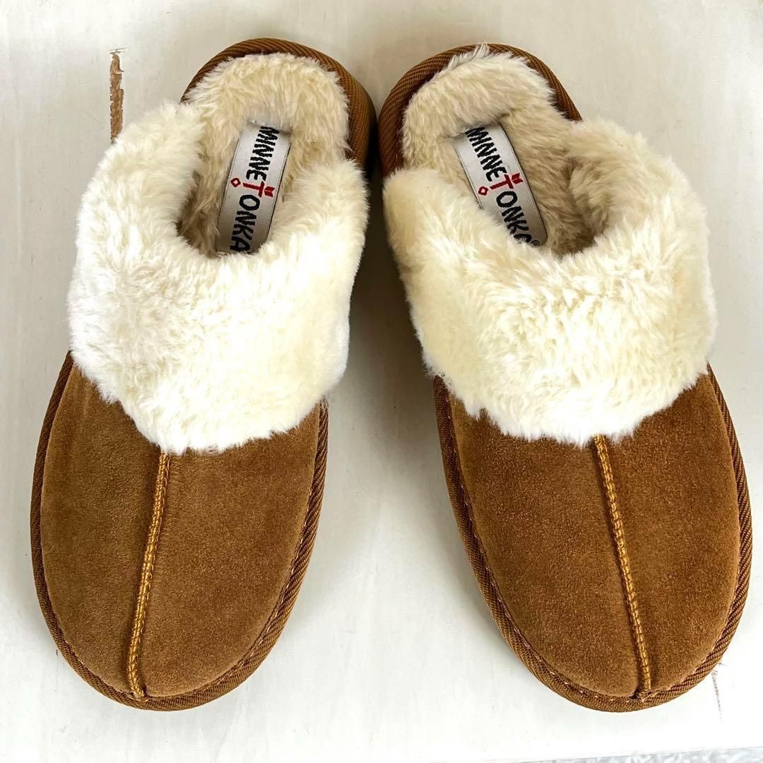ミネトンカ チェスニー スカッフ サボ シューズ ボア 24cm