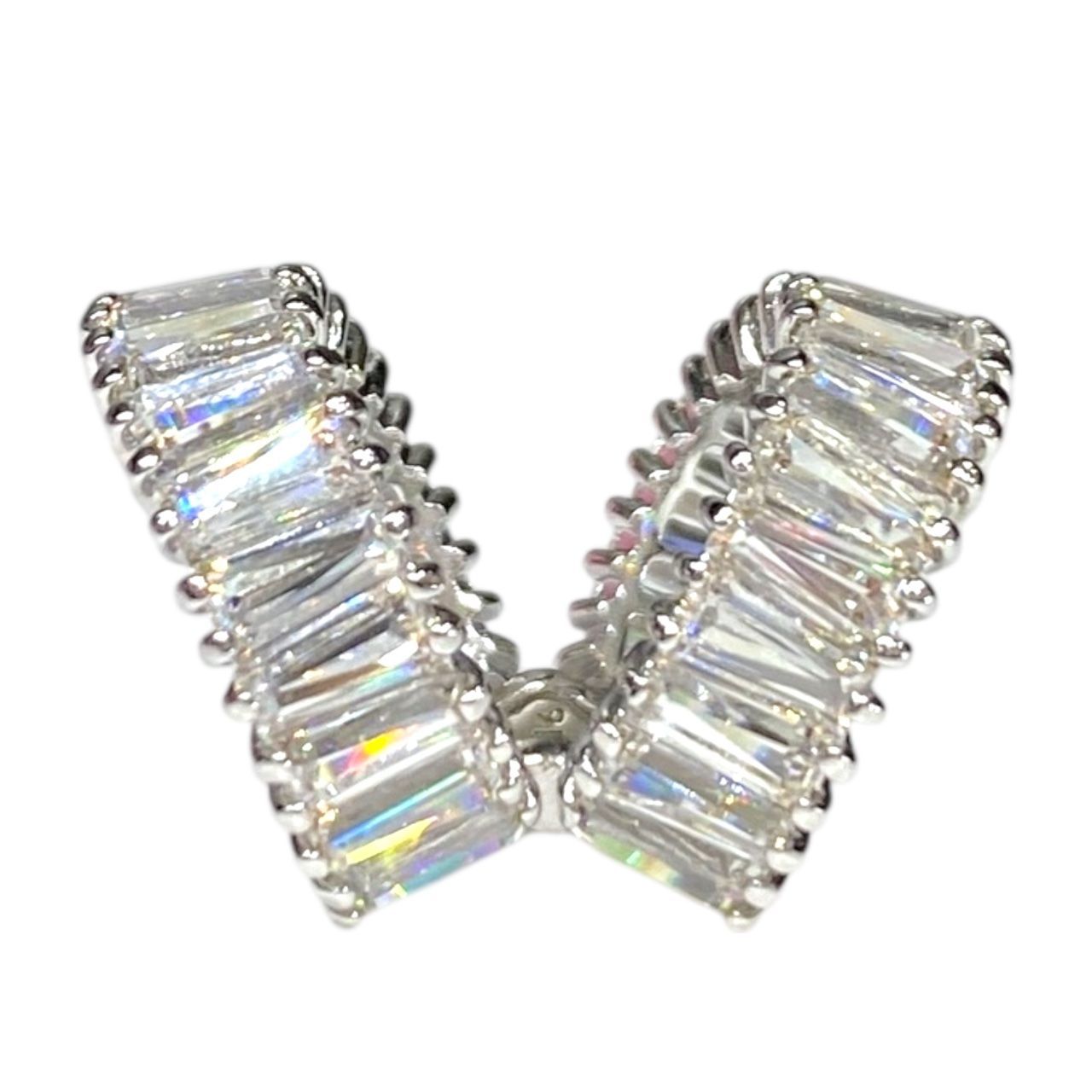 EM 0917 スワロフスキー レディース イヤーカフ 5720872 アリアナグランデ バゲット カット ホワイト ロジウム プレーティング