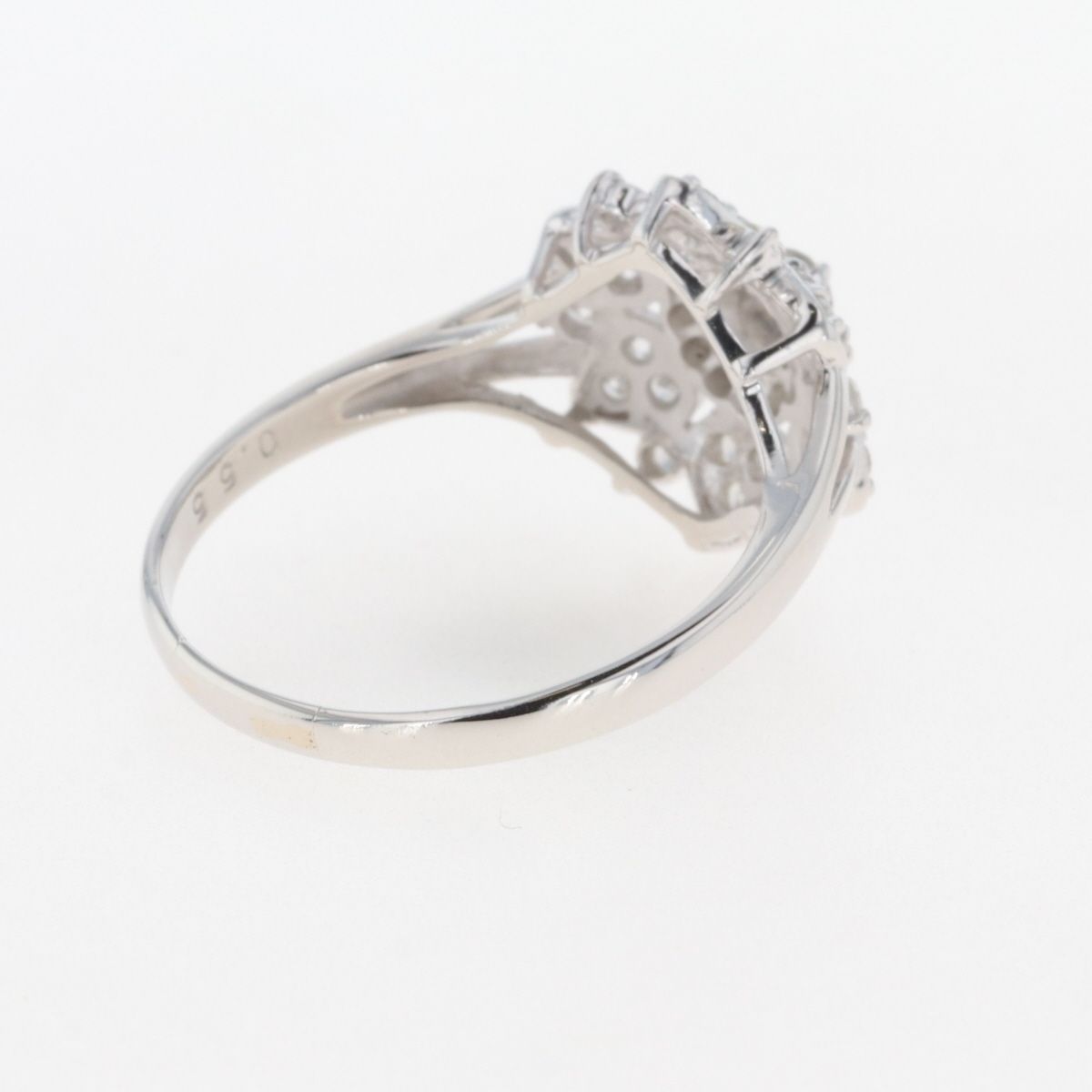 メレダイヤ デザインリング プラチナ 指輪 リング 18号 Pt900 