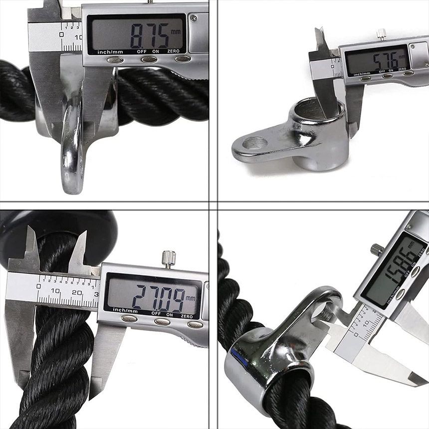 トライセップロープ 3個セット ダブルロープ トレーニング器具 筋トレ