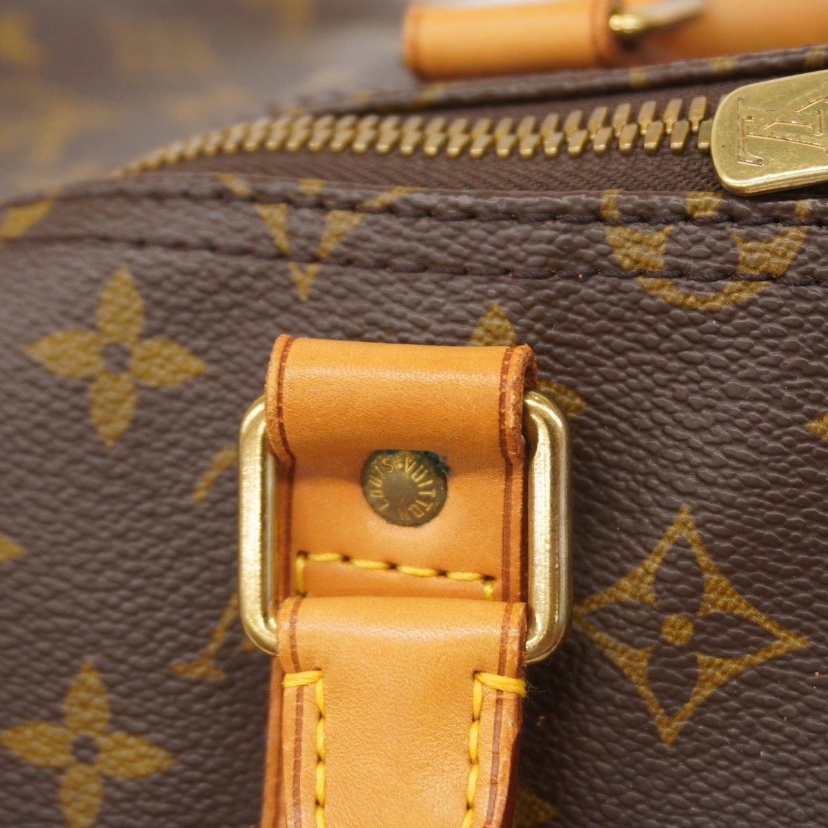 LOUIS VUITTON◇キーポル55_モノグラム・キャンバス_BRW/PVC/BRW LOUIS