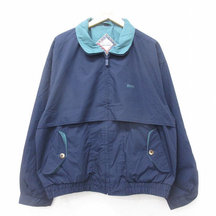 XL/古着 長袖 ジャケット メンズ 90s BMW 紺他 ネイビー 24sep13 中古 アウター ジャンパー ブルゾン