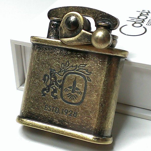 オイルライター Colibri コリブリ アンティークゴールド レトロ ブラス 