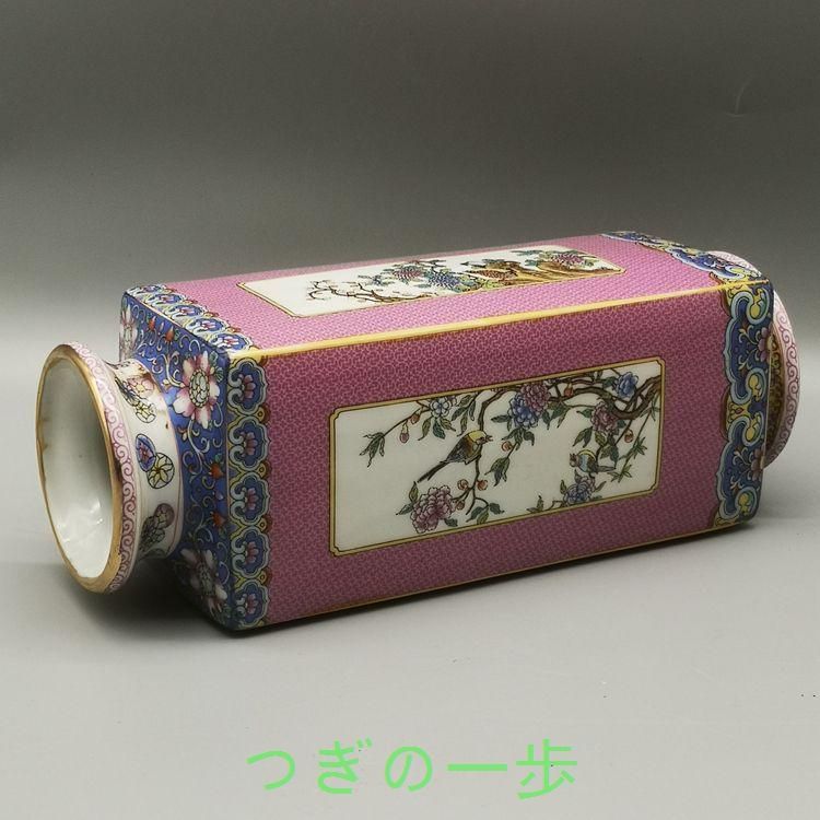 雍正粉彩花鳥天円地方花瓶 景徳鎮 陶磁器 装飾品 現代工芸品 美術品 置物 雍正粉彩花鳥天円地方花瓶 景徳鎮 陶磁器 装飾品 現代工芸品