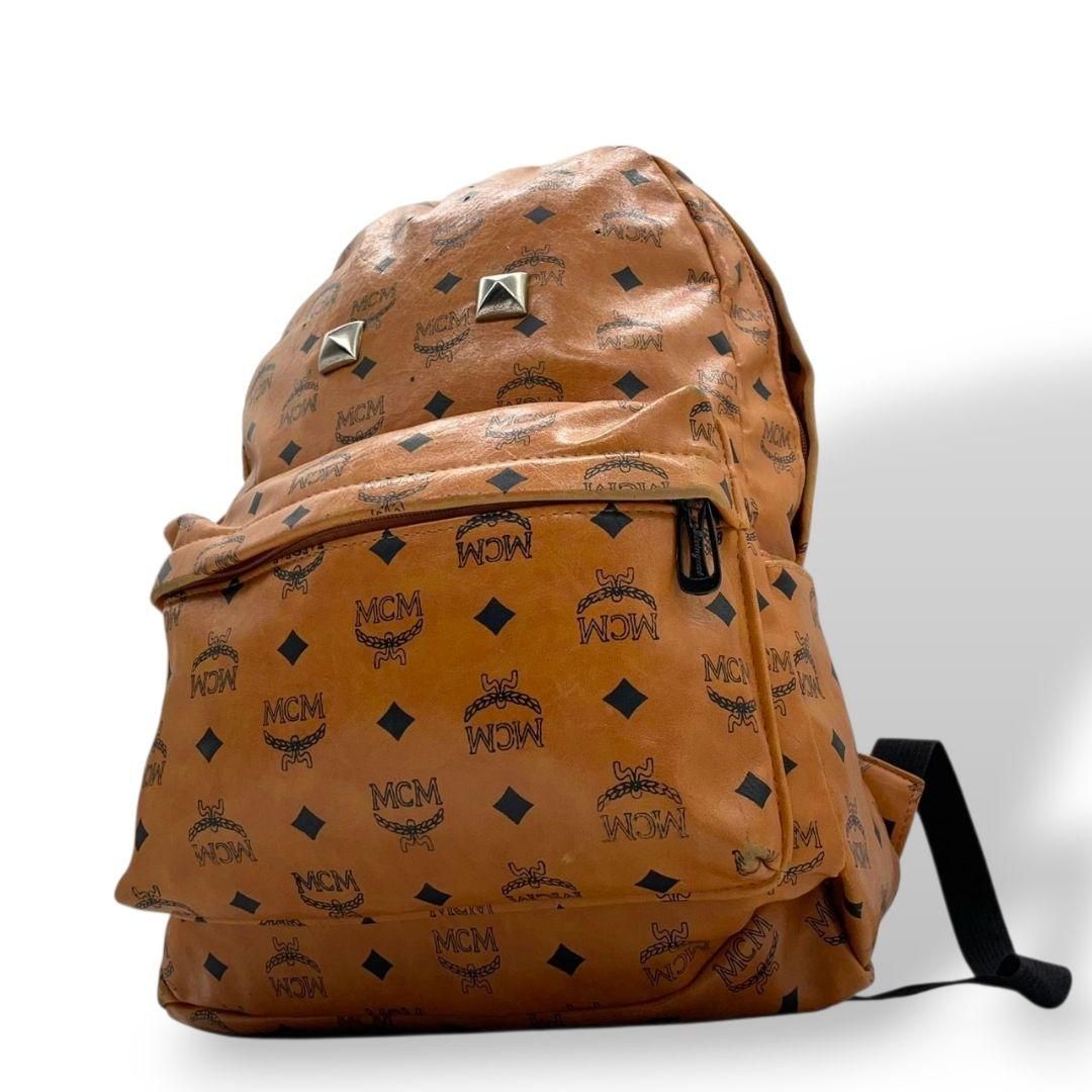 エムシーエム リュックサック スタッズ MCM ブラウン リュックサック