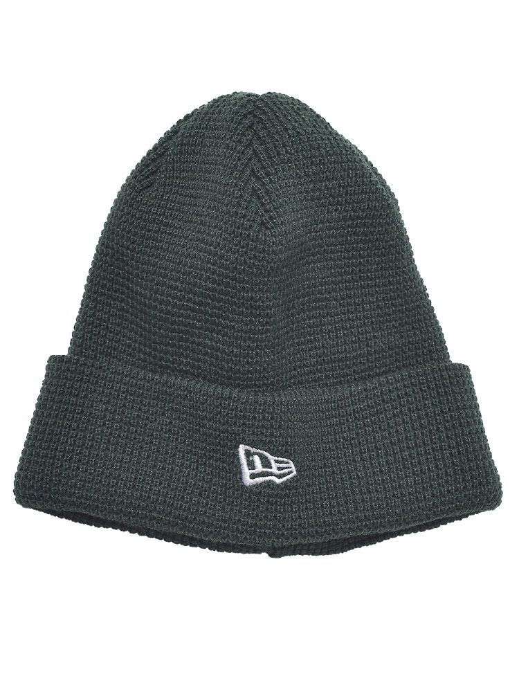 NEW ERA ニューエラ ビーニーハット 大きいサイズ メンズ ワッフルニット ロゴ刺繍 帽子 ニット帽 秋冬 小物 シンプル FREE グリーン グリーン