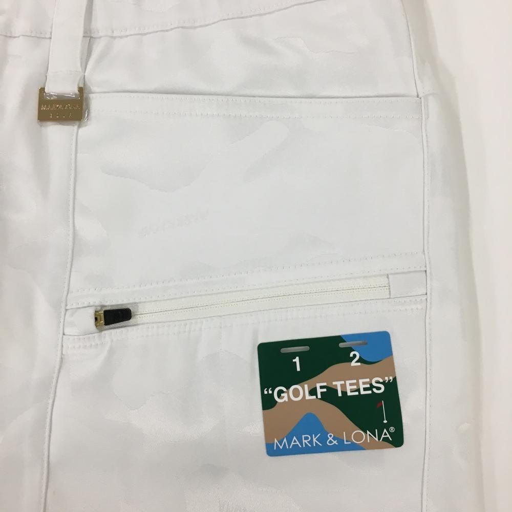 マークアンドロナ パンツ 白 カモフラ柄・スカル織生地 迷彩 メンズ 44