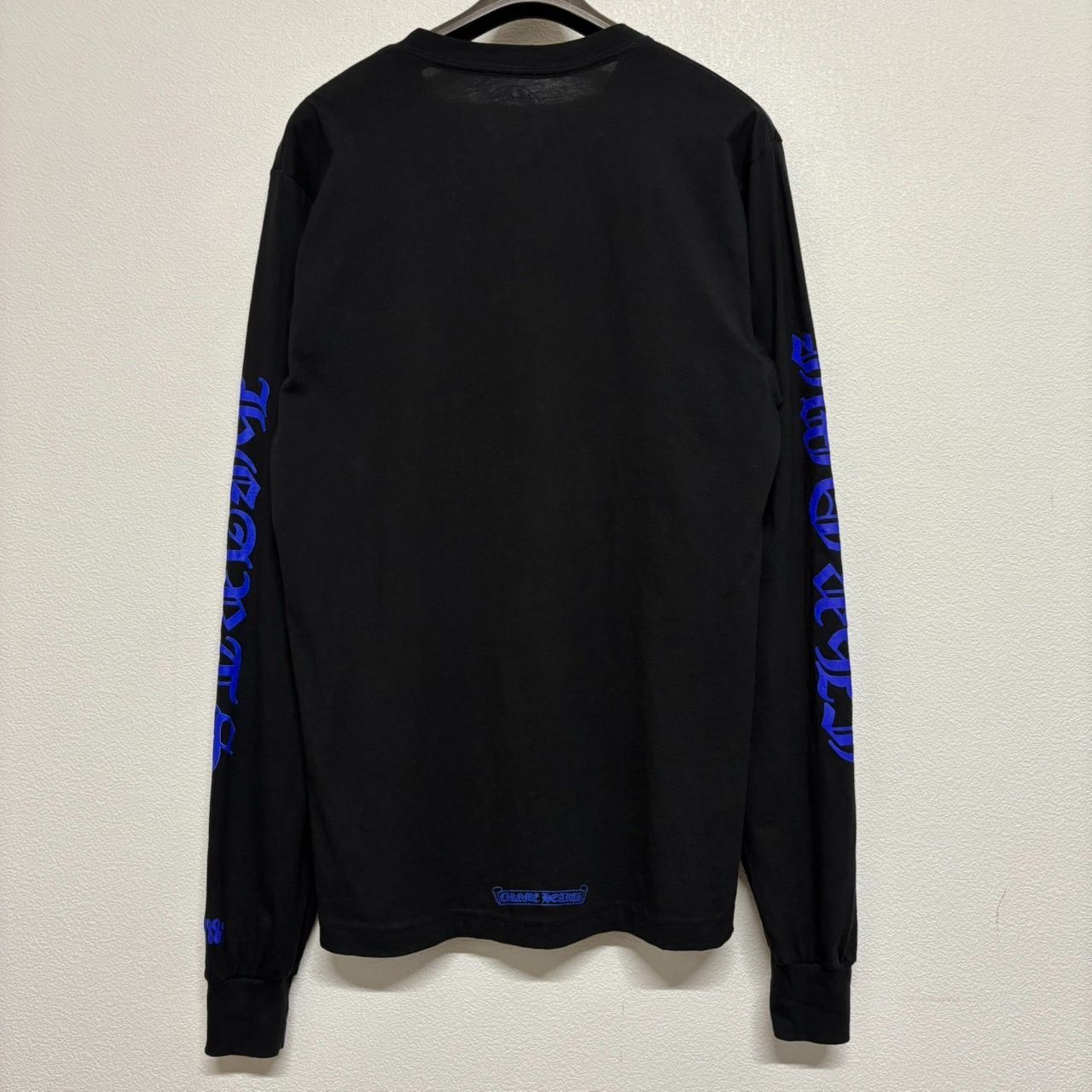 希少◆CHROME HEARTS◆1988 Neck Logo ロングTシャツ Black/Blue Chrome Hearts 1988 Neck Logo Long Sleeve T-shirt Black/Blue