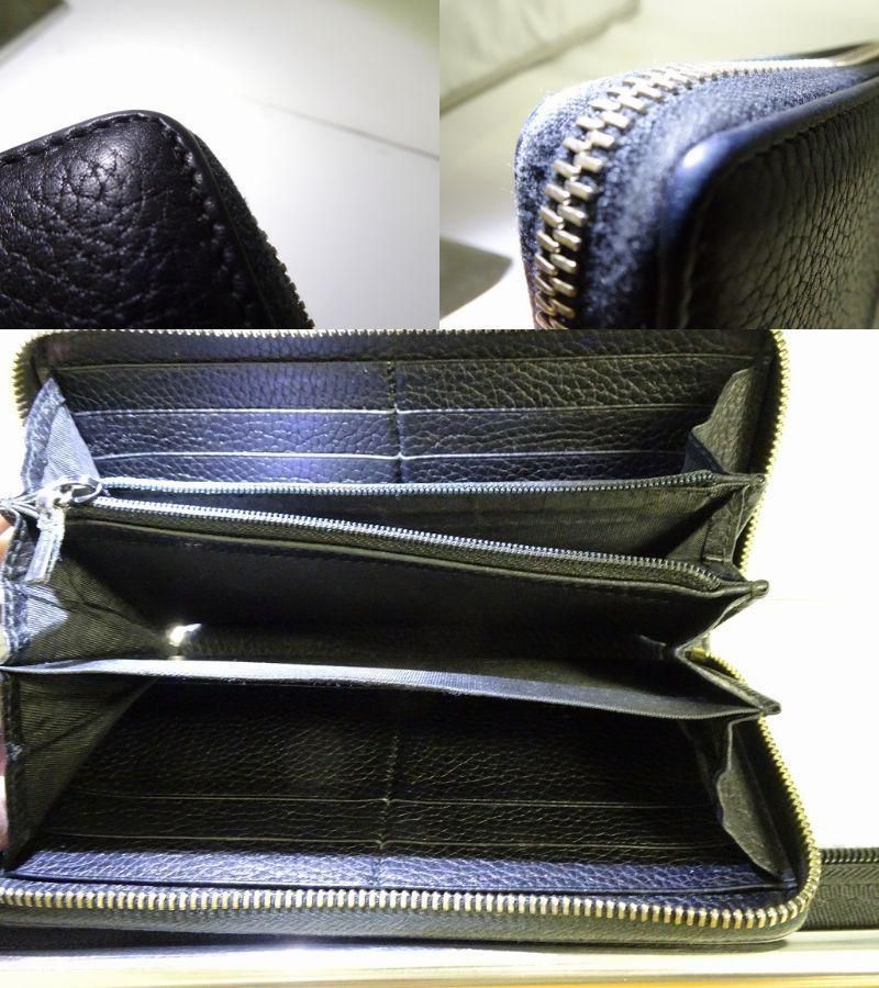 BFY13☆グッチ/GUCCI ソーホー タッセル ラウンドファスナー長財布 黒