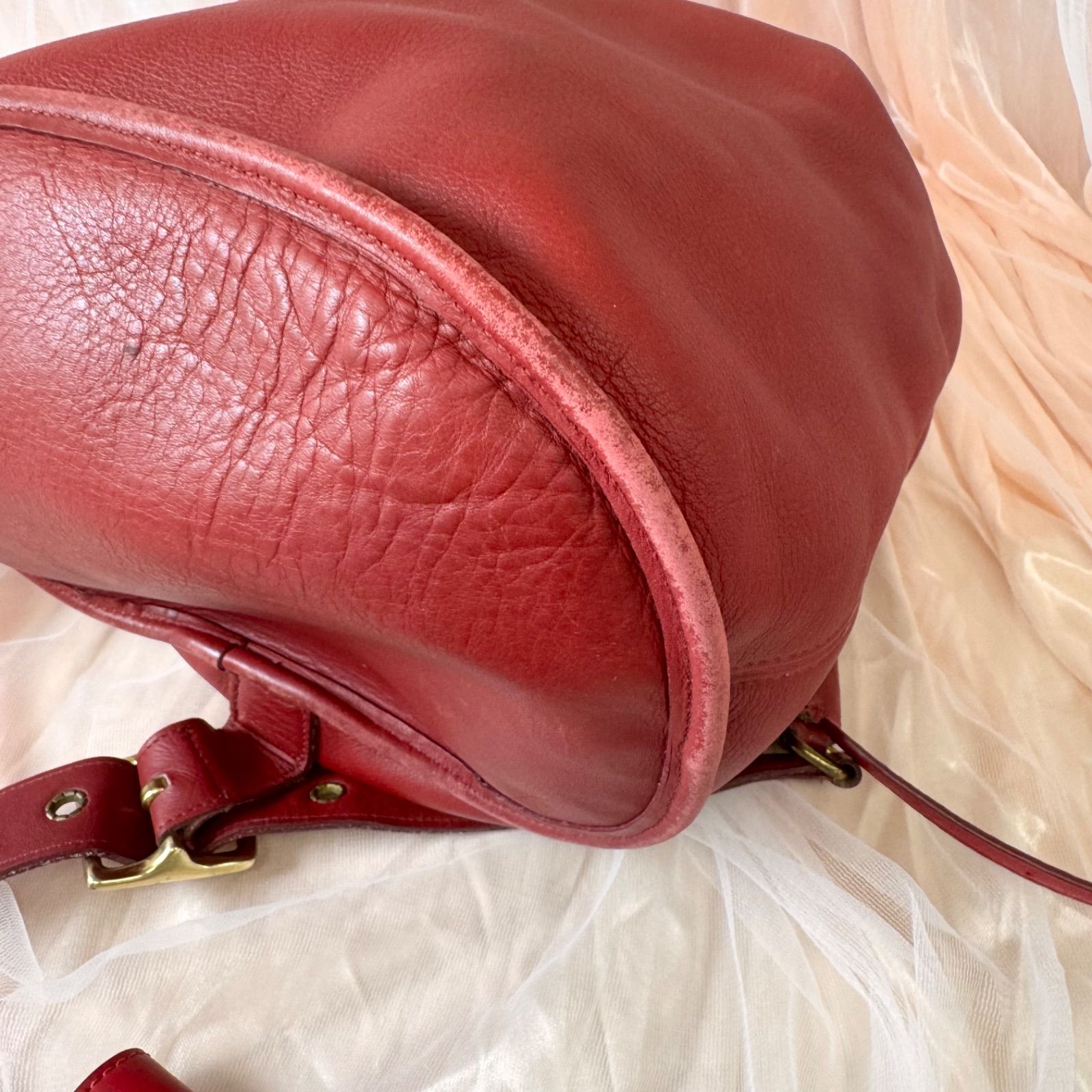極美品✨オールドコーチ　コインケース　小銭入　フラップ　グラブタンレザー　レッド 958e22189b5219797b6a008974477c