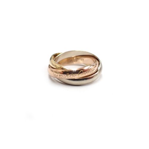 カルティエ Cartier 750 K18 YG WG PG 7.6g 52号 トリニティ リング