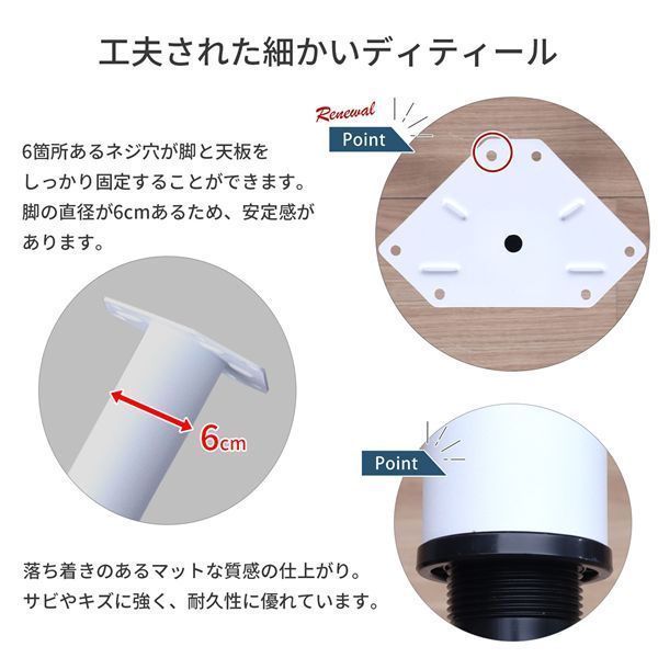 テーブル業務用脚4本セット ホワイト