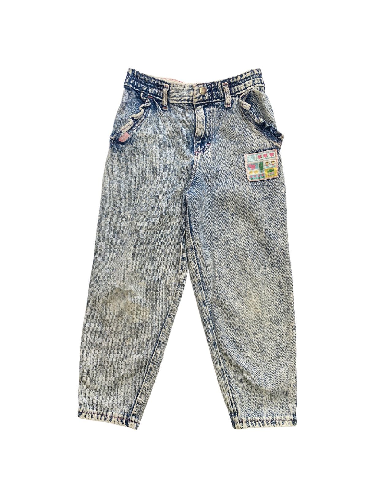 Size120 LEE アシッドウォッシュ デニム パンツ ヴィンテージ