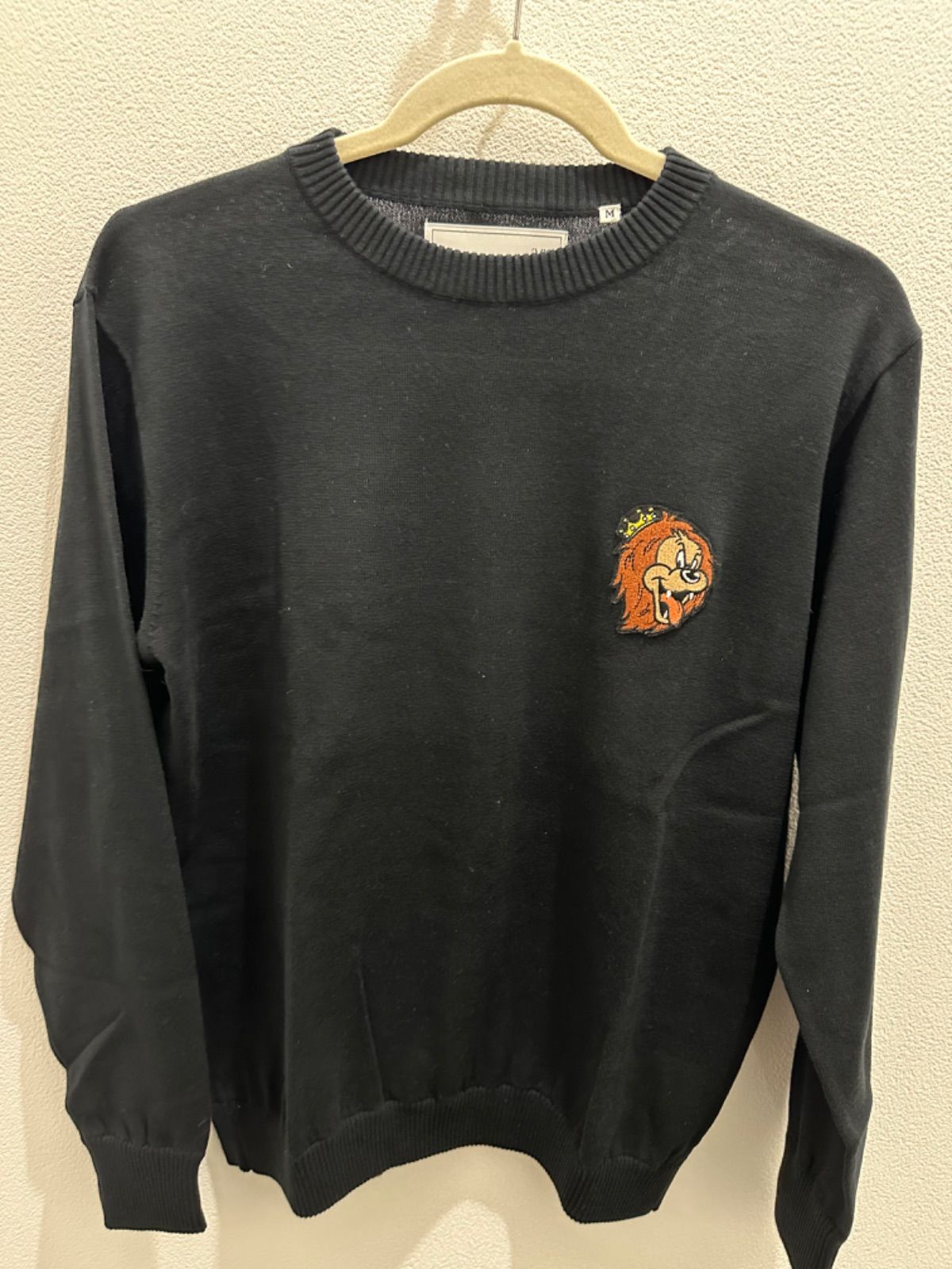 【新品】 V12 V-12 ゴルフ メンズ LION CREW ウール生地 ニット V122120-KN04 定価24，200円