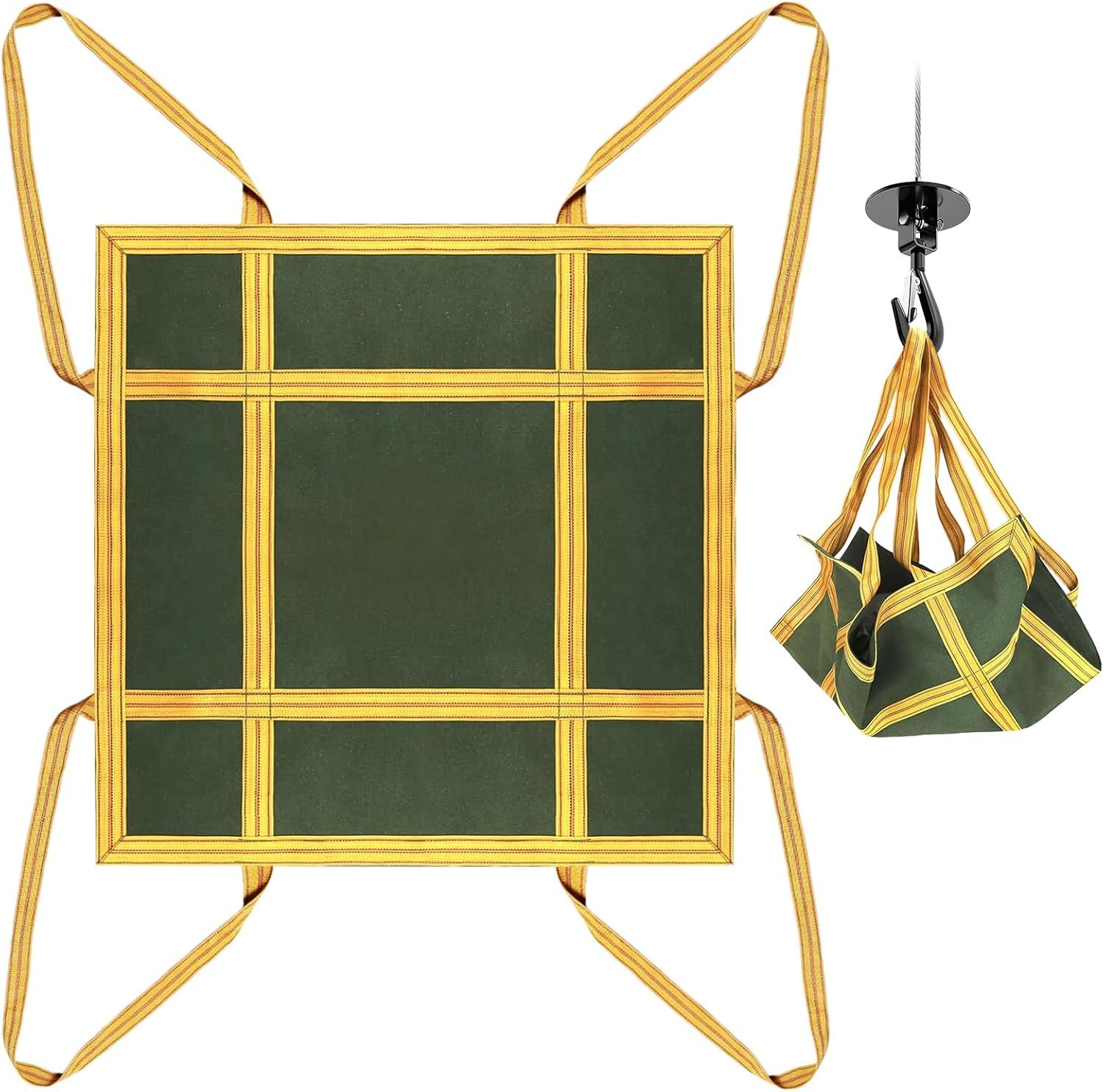 シートモッコ 平面200×200㎝ 布モッコ 耐荷重2.5t イージーモッコ 強靭, image size:1500x1484