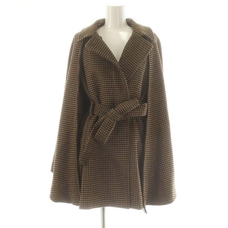 リリーブラウン Lily Brown 23AW 2wayケープコート チェック F 