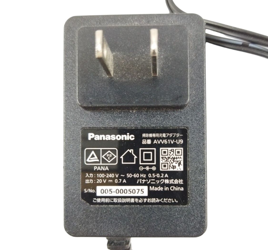 F103】Panasonic 掃除機専用 ACアダプター AVV61V-U9 - メルカリ