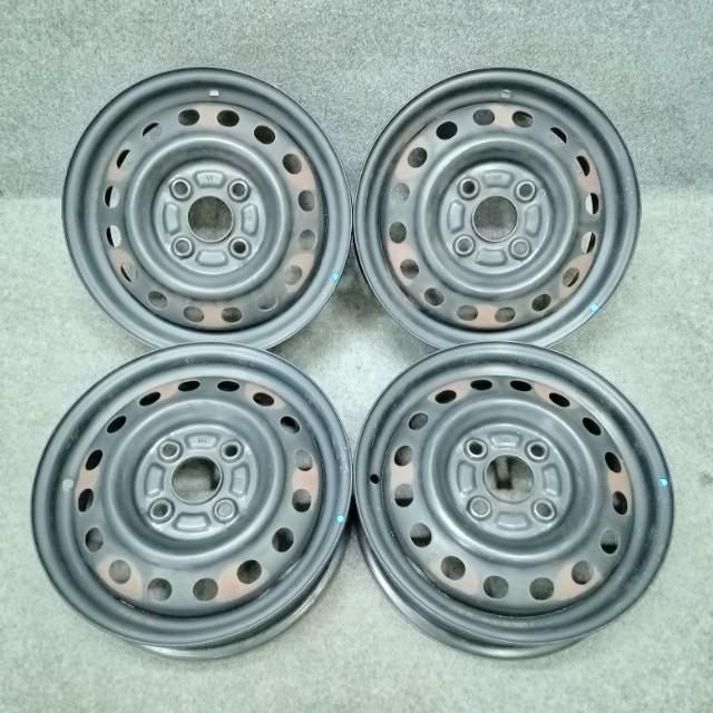 スズキ 純正 スチールホイール 黒鉄チン 4.00B PCD100 45 4本 日産モコ ピノ 101966