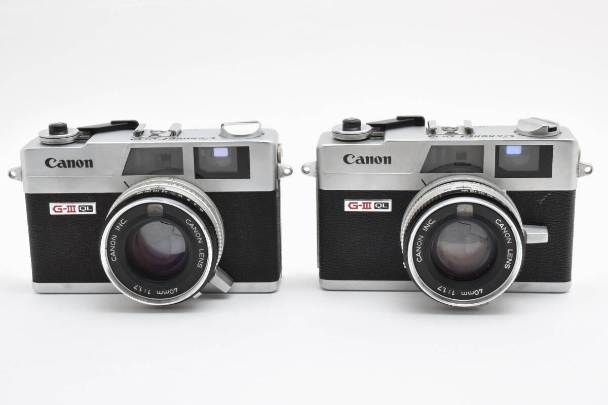ご予約品 ２台まとめ | ジャンク キヤノン Canon Canonet QLCanonet QL17 G-III QL 40mm 1 1.7 レンジファインダーカメラ 4605_13_90